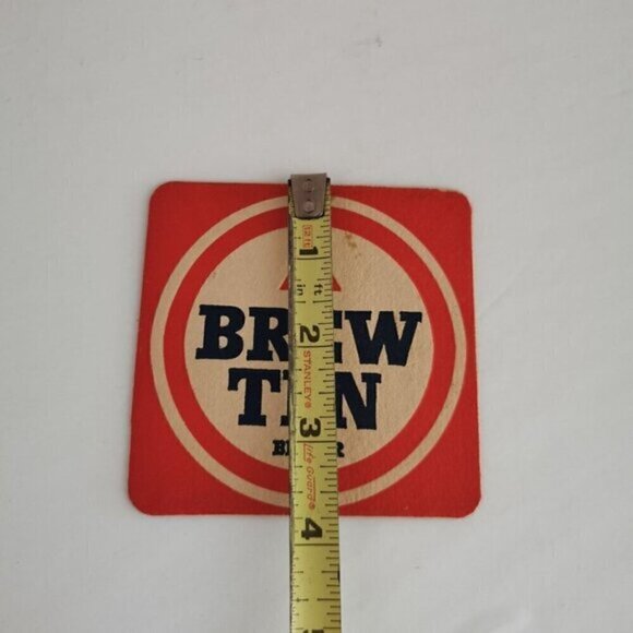 Vintage Brew Ten Bitter Coaster Best Mild Beer Mat 2-Side Barware Breweriana - Picture 3 of 3
